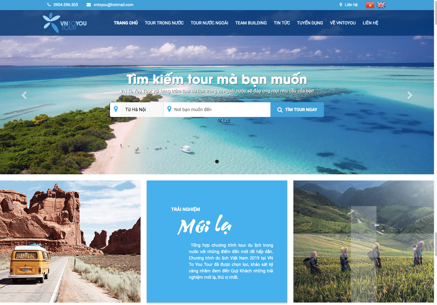 Thiết kế website du lịch , lữ hành tại Quảng Ninh