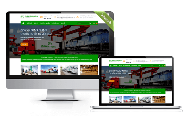 Mẫu trang web dịch vụ vận chuyển Greenwaylogistics.com.vn